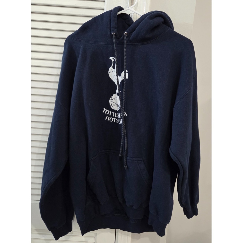 Mens Navy Blue Officially Licensed Tottenham Hotspur Pullover Hoodie Size XL